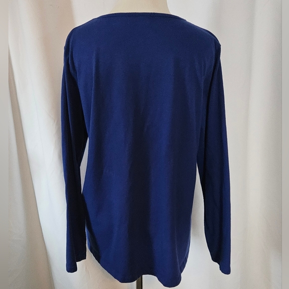 Kim Rogers~Souther Belles Believe In Santa~Blue‎ Long sleeved~XL - Picture 3 of 6